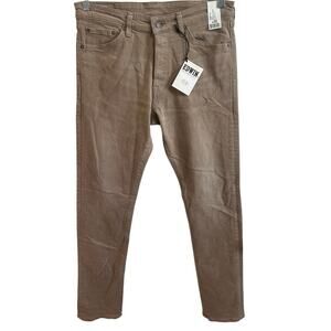 Edwin NWT Slim Raymon Jeans EAMB02-164 Lumber Sz 32x34 Tan Brown Mens Japanese